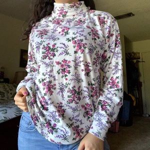 Purple and Pink Floral sweater